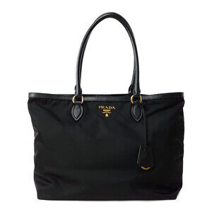 Prada Tessuto Vela Tote Shoulder Bag Black